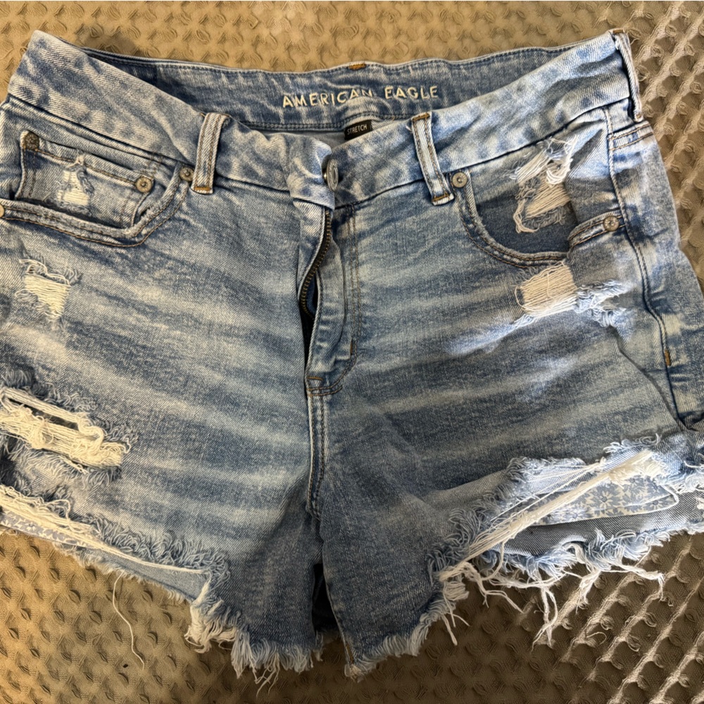 American eagle curvy midi jean shorts